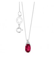 Halskette Comete Dame Storia Di Luce in Weißgold Rubino 0.6 Ct GLB1616 - GLB1616